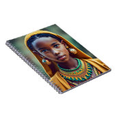 mooi meisje van Centraal-Afrikaanse etniciteit, He Notitieboek (Rechterzijde)