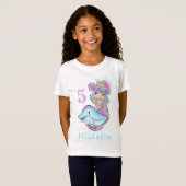 Mooi meisje van Mermaid Birthday Girl T-shirt (Voorkant volledig)