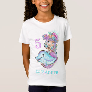 Mooi meisje van Mermaid Birthday Girl T-shirt