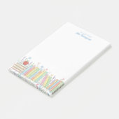 Mooi Meisjesachtig Bloemig Pastel Persoonlijke Ler Post-it® Notes (Schuin)