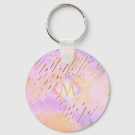 Mooi meisjesachtig glinsterend roze goud dierenpri sleutelhanger