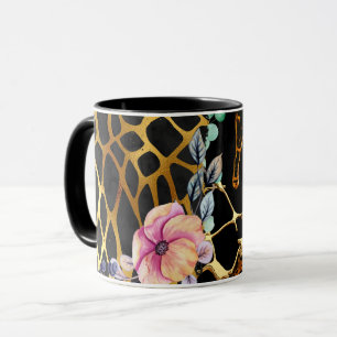 Mooi Meisjesachtig Glitter Goud Dierenprint Glam N Mok