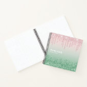 Mooi meisjesachtig glitterschetsboek krabbels noti notitieboek (Binnen)