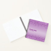 Mooi meisjesachtig glitterschetsboek met kladjes e notitieboek (Binnen)