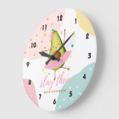 Mooi Meisjesachtig Kawaii Avocado Ballerina Verple Grote Klok (Hoek)