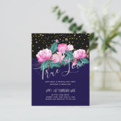 Mooi meisjesachtig roze zwart gouden trouwring (Staand voorkant)