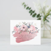 Mooi meisjesachtig rozegoud bloemig bruiloftsfeer (Staand voorkant)