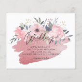 Mooi meisjesachtig rozegoud bloemig bruiloftsfeer (Voorkant)