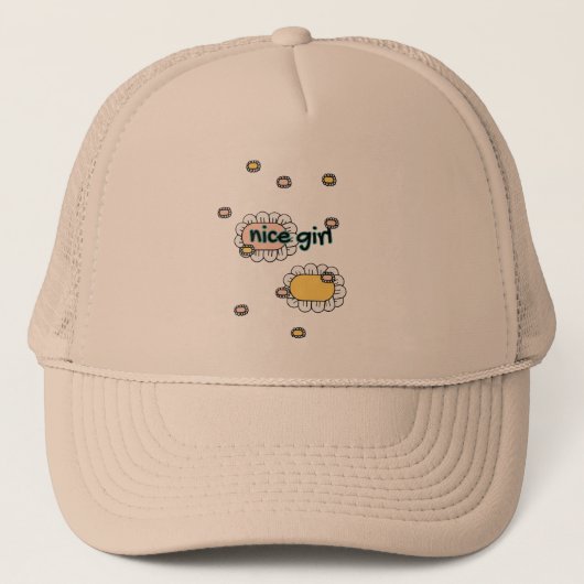 mooi meisjesbloemstuk trucker pet (Voorkant)