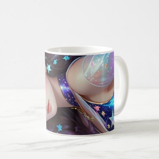 Mooi meisjesontwerp koffiemok (Voorkant rechts)