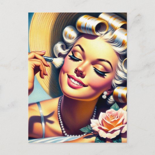  mooi meisjesportret briefkaart (Voorkant)