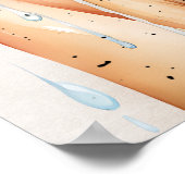 Mooi Meisjesportret met Bloemen in Haar Hoofd Poster (Hoek)