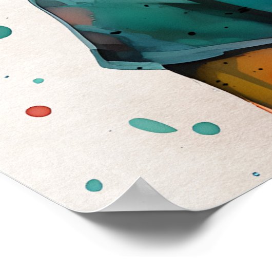 Mooi Meisjesportret met Bloemen in Haar Hoofd Poster (Hoek)