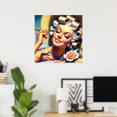 mooi meisjesportret poster (Thuiskantoor)