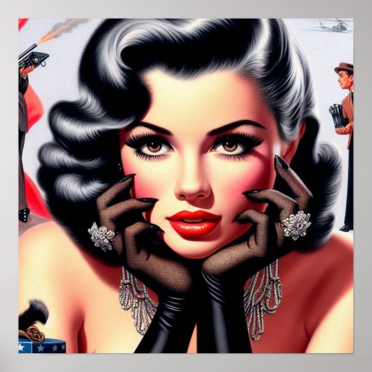  mooi meisjesportret poster (Voorkant)