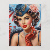 Mooi  Meisportret Briefkaart (Voorkant)