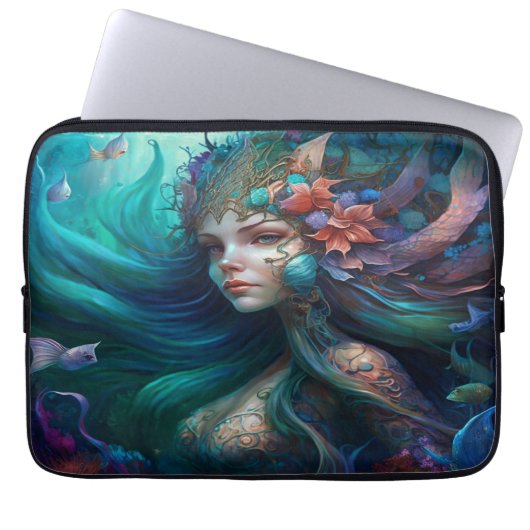 Mooi Mermaid Laptop Hoesje Sleeve (Voorkant)