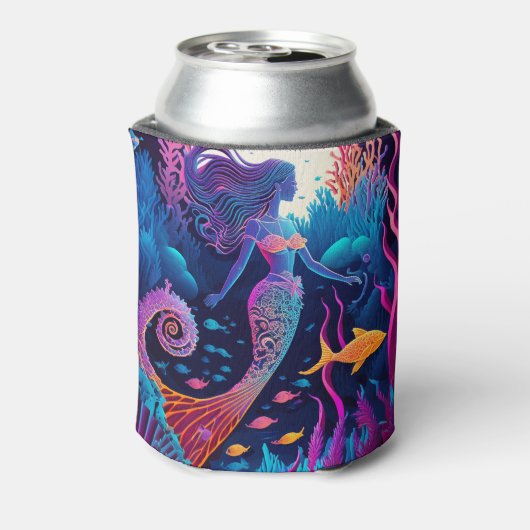 Mooi Mermaid Zee Nymph Blikjeskoeler (Blikje Achterkant)