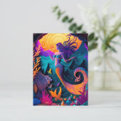 Mooi Mermaid Zee Nymph Briefkaart (Staand voorkant)