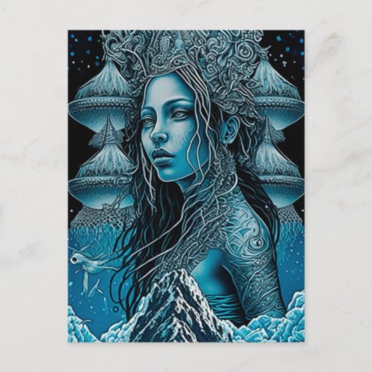 Mooi Mermaid Zee Nymph Briefkaart (Voorkant)