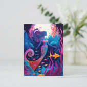 Mooi Mermaid Zee Nymph Briefkaart (Staand voorkant)