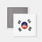 Mooi, met vriendelijke groet Zuid-Korea Prettig ke Magneet (Voorkant / Achterkant)