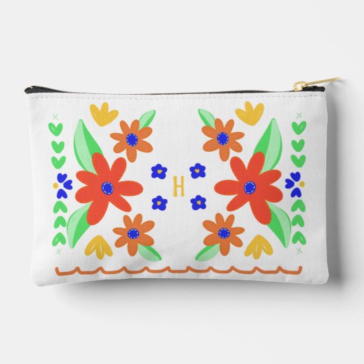 Mooi Mexicaans borduurwerk Monogram Etui (Achterkant)