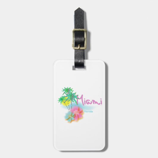 Mooi Miami Florida Bagagelabel (Voorkant verticaal)