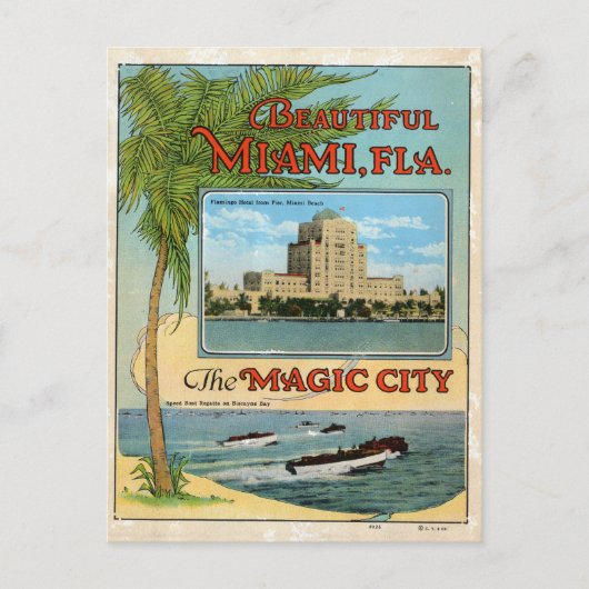  mooi Miami Florida Magic City-reizen Briefkaart (Voorkant)