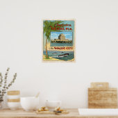 mooi Miami Florida Magic City-reizen Poster (Keuken)