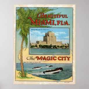 mooi Miami Florida Magic City-reizen Poster