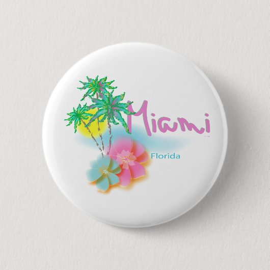 Mooi Miami Florida Ronde Button 5,7 Cm (Voorkant)