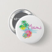 Mooi Miami Florida Ronde Button 5,7 Cm (Voorkant /achterkant)