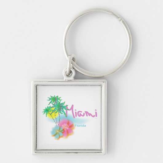 Mooi Miami Florida Sleutelhanger (Voorkant)