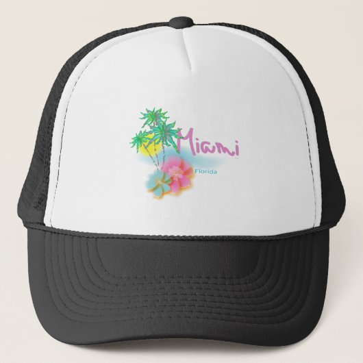 Mooi Miami Florida Trucker Pet (Voorkant)