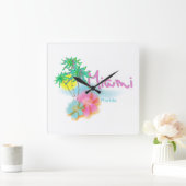 Mooi Miami Florida Vierkante Klok (Huis)