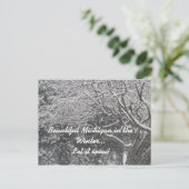 Mooi Michigan in de Winter… liet het sneeuwen! Feestdagenkaart (Staand voorkant)