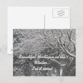 Mooi Michigan in de Winter… liet het sneeuwen! Feestdagenkaart (Voorkant / Achterkant)