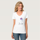Mooi" Minimalistisch Face Line Art T-shirt – Modus (Voorkant volledig)