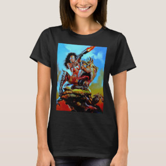 Mooi model Julie Strain Neon Pin Up Womens Ba T-shirt