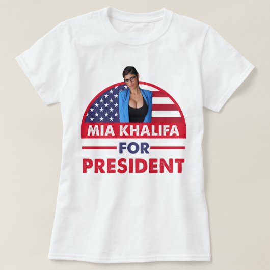 Mooi model Mia Khalifa Geweldige voor filmventilat T-shirt (Design voorkant)