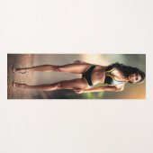 Mooi modelmeisje voor Yoga Mat (Voorkant (horizontaal))