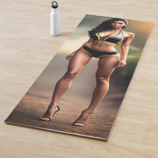 Mooi modelmeisje voor Yoga Mat
