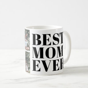 Mooi modern Beste moeder ooit 3 foto cadeau Koffiemok