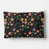 Mooi modern donker bloempatroon monogram etui (Achterkant)