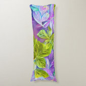 Mooi modern Leafy Pattern Lichaamskussen (Voorkant Verticaal)