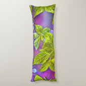 Mooi modern Leafy Pattern Lichaamskussen (Achterkant (Verticaal))