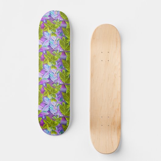 Mooi modern Leafy Pattern Persoonlijk Skateboard (Voorkant)