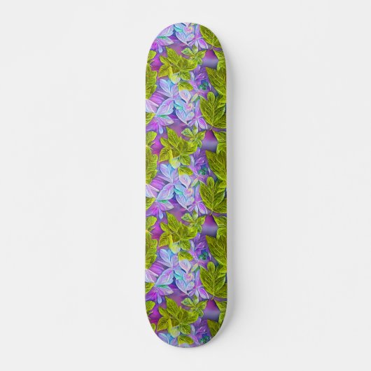 Mooi modern Leafy Pattern Persoonlijk Skateboard (Voorkant)