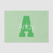 Mooi modern monogram | licht en Kelly groen Tissuepapier (Voorkant)